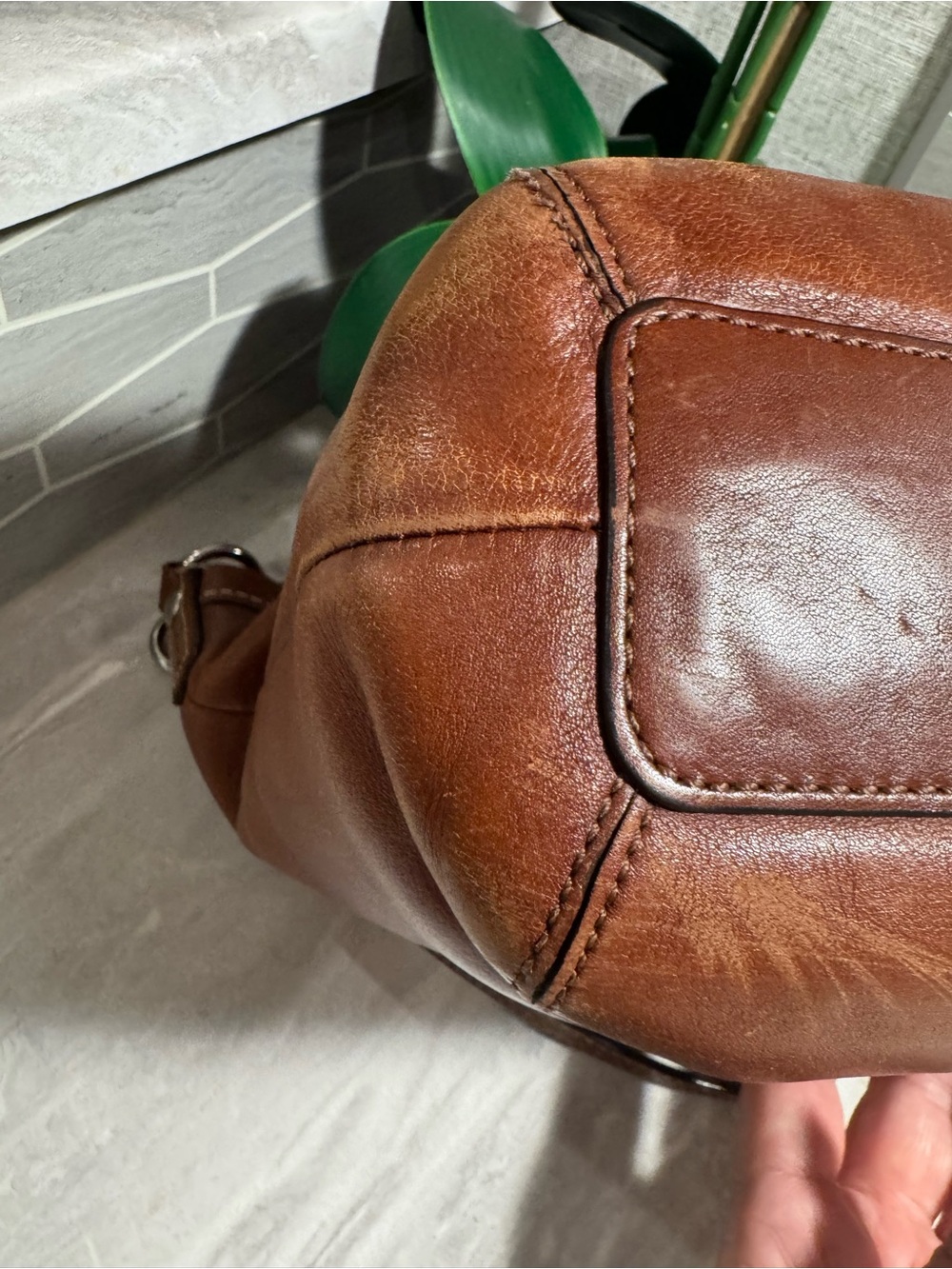 EUC Coach Cognac Leather Satchel with Original Hang Tag - True Coach Treasure - Picture 11 of 13